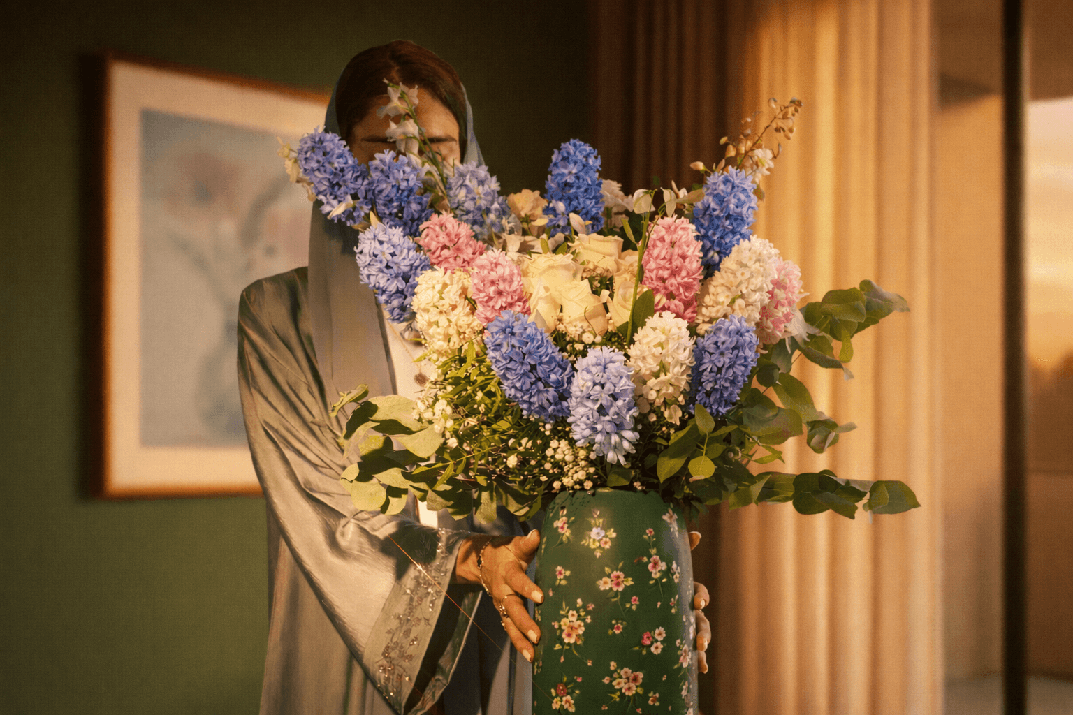 Hyacinths flowers in vase.png