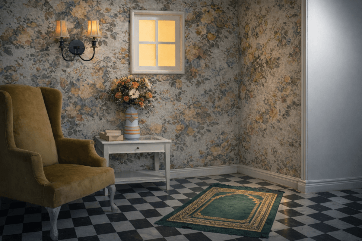 Prayer corner ramadan decorations for home.png