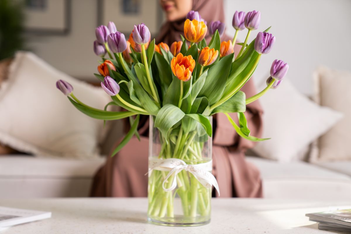 Tulip flower arrangement for Ramadan iftar table.jpg