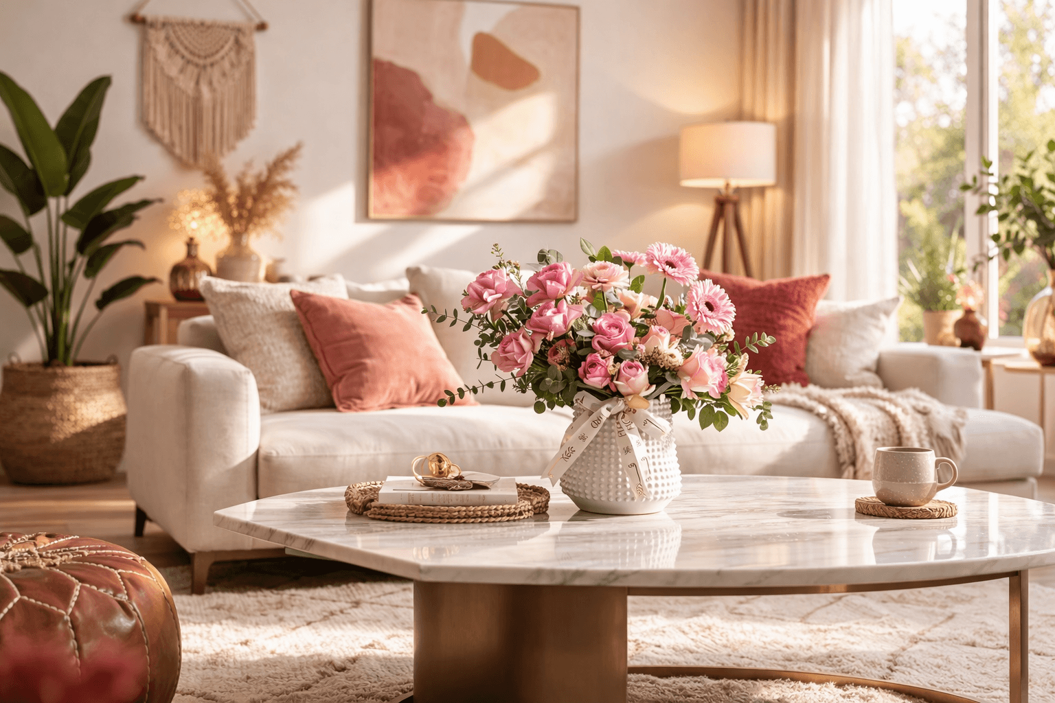 White ceramic vase for home decor - Floward gifts.png