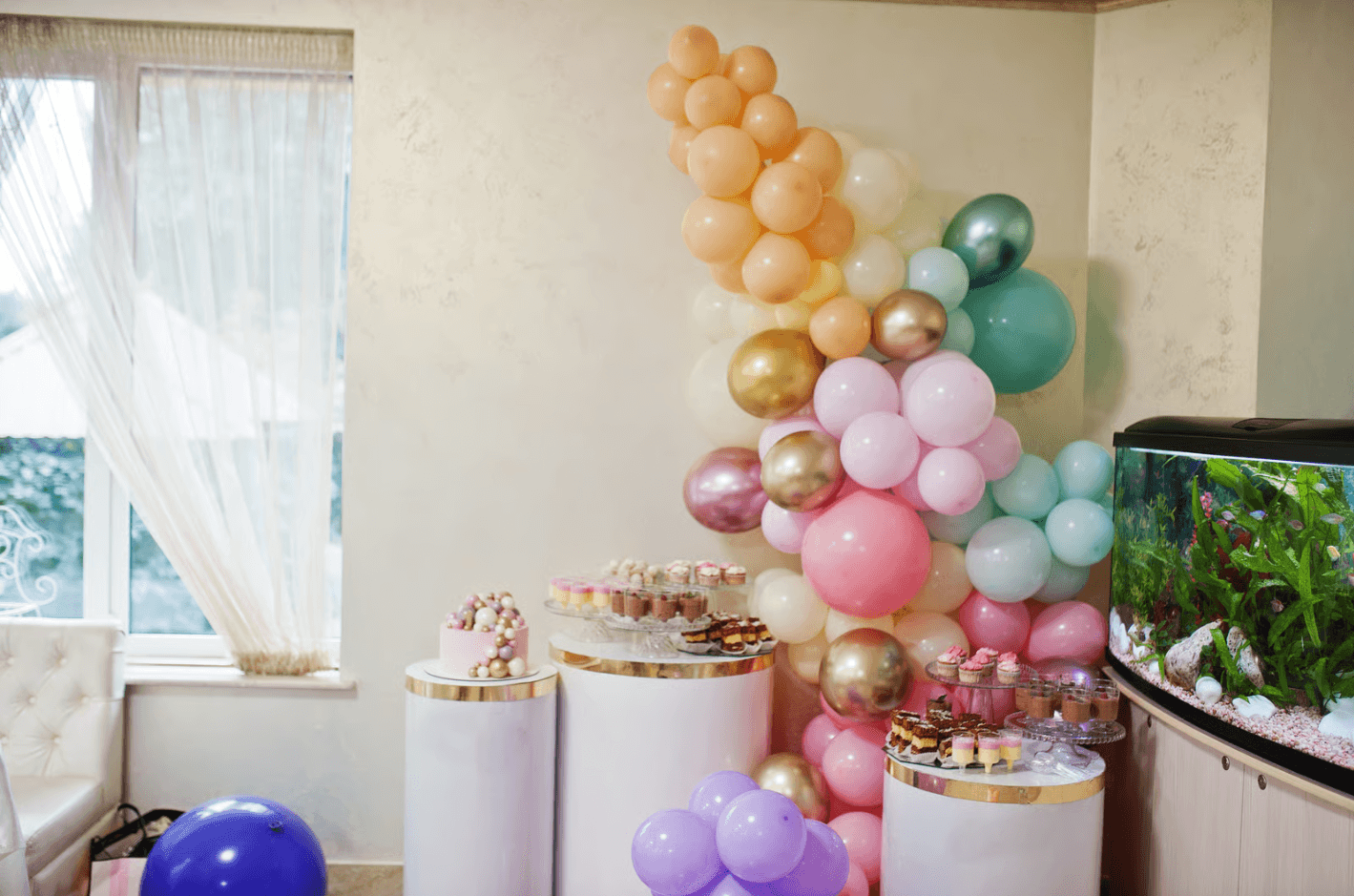 food corner at baby reception party.png